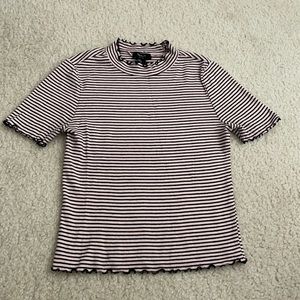 Lettuce trim striped tee